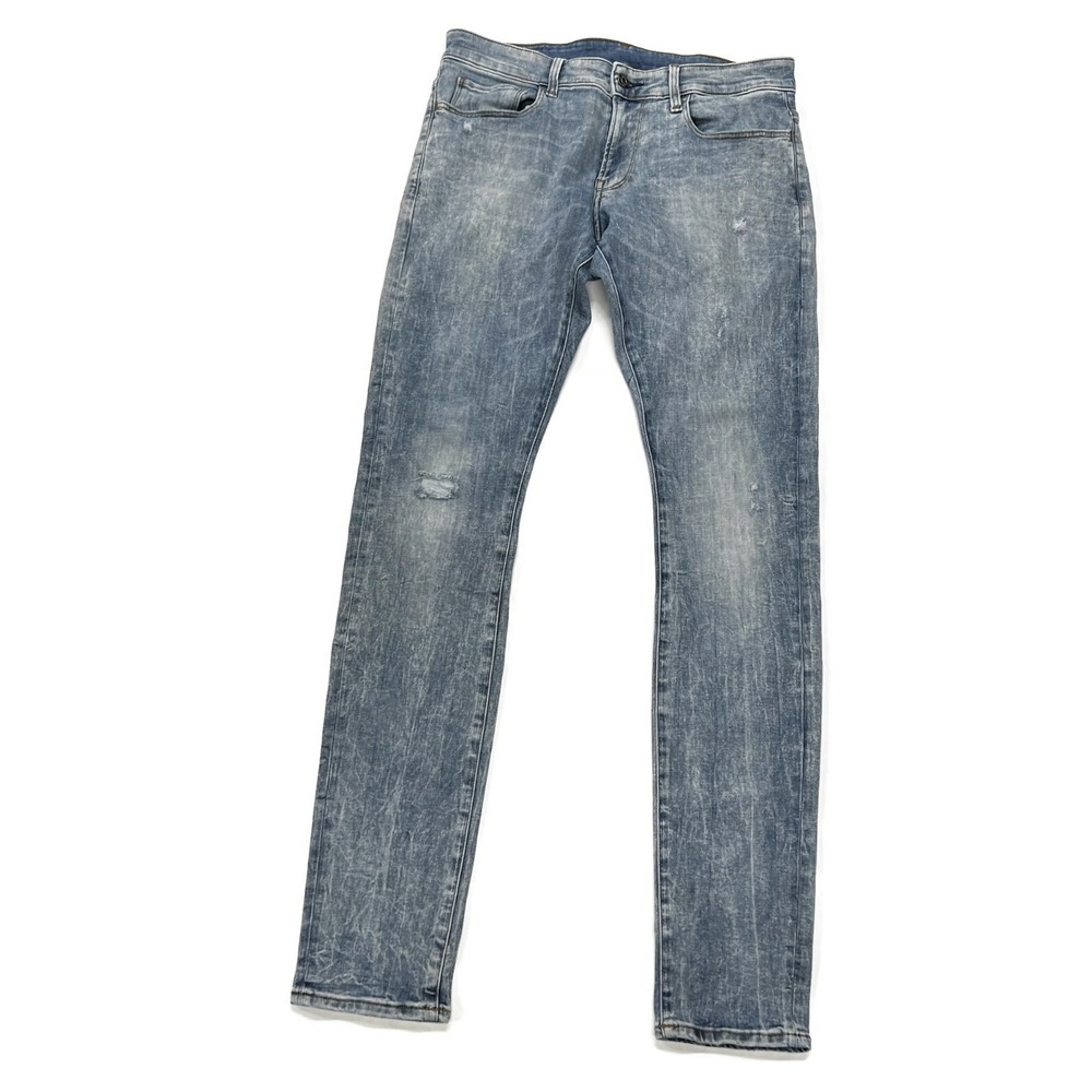 G-Star Raw 3301 Deconstructed Super Slim Jeans Mens‎ 32 x 34 Blue Stretch